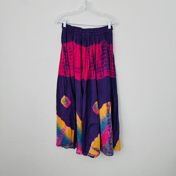Geeta Pink And Purple Boho Long Skirt Women’s One Size - Picture 5 of 6